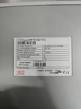 200701b2vel Acs Motion Control - Udmpm