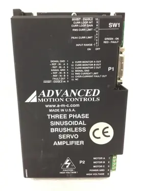 57571-1012 Advanced Motion Controls Sw1 Three Phase Sinusoidal Brushless Servo Amplifier