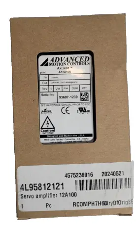 A12a100 Advanced Motion Controls Control Dc Brush Analog Pwm Amplifier Model Number Amc