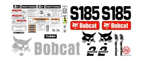 S185 All Skidsteers 685867917076 Complete Decal Sticker Kit 30pcs New Style For Bobcat Skid Steers Re