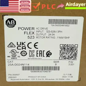 25a-d024n114 Allen-bradley New Powerflex 523 11kw 15hp Ac Drive