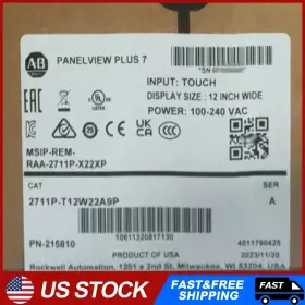 2711p-t12w22a9p Allen-bradley /a Panelview Plus 7 Graphic Terminal Free Shipping 2711p-t12w22a9p Allen-bradley /a Panelview Plus 7 Graphic Terminal Free Shipping