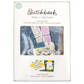 5a00264l-1g90r American Crafts Bea Valint Sketchbook Card Making Kit-makes 20