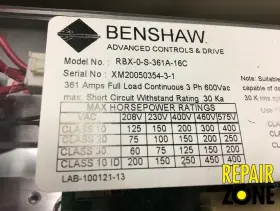 Rbx-0-s-361a-16c Benshaw Drive Liquidation