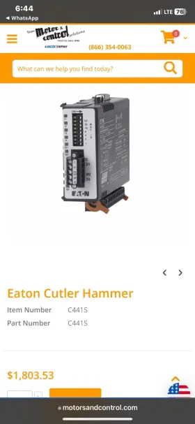 Akd-m02406-mcec-0000 Cutler-hammer Eaton C441s Mi Profibus Comm Module 120 Vac With 4in 2out Io