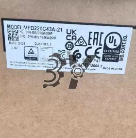 Vfd220c43a-21 Delta 1pcs New Inverter