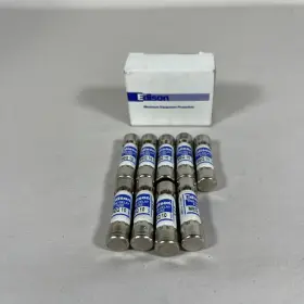 Meq-10 Edison Qty 9 Meq10 - 10 Amp 500v Midget Time Delay Fuse New In Box Nos