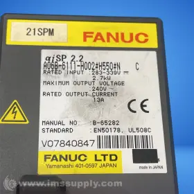 A06b-6111-h002 Fanuc A06b-6111-h002#h550#n Servo Amplifier Usip