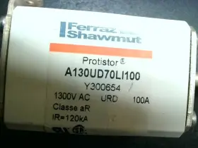 A130ud70li100 Ferraz Shawmut Fuse 1300 Vac 100 Amps 120 Ka - New No Box
