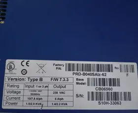 Prd-b040saiz-62 Kollmorgen Servostar Cd Rev F Cb06560 Servo Drive Used