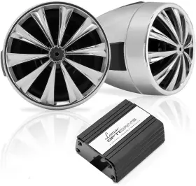 Optimc90 Lanzar 700w Motorcycle Waterproof Speaker Amplifier System Set