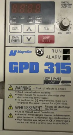Mva025 Magnetek Yaskawa Spec Gpd 315 Variable Speed Drive Inch Tested Good