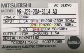 Mr-j2s-20a-s114 Mitsubishi 1pc New Servo Drive A0