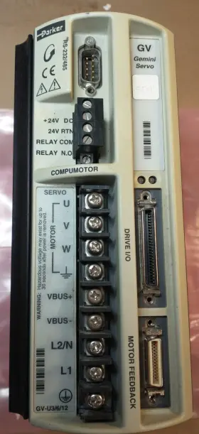 Gv-u3e Parker Hannifin Gv-u3/6/12 Compumotor Gemini Servo Drive - Fast Shipping Gv-u3e Parker Hannifin Gv-u3/6/12 Compumotor Gemini Servo Drive - Fast Shipping
