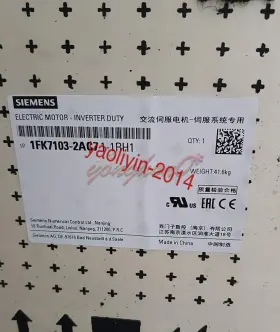 1fk7103-2ac71-1rh1 Siemens 1pcs Ac Servo Motor
