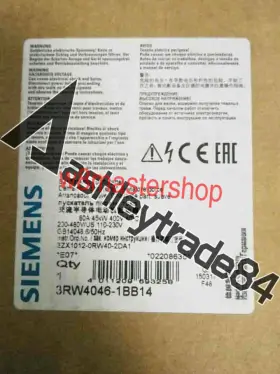 3rw4046-1bb14 Siemens One New Soft Starter 3rw4046-1bb14 Siemens One New Soft Starter