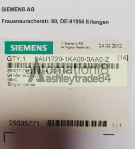 6au1720-1ka00-0aa0-z Siemens 1pcs New