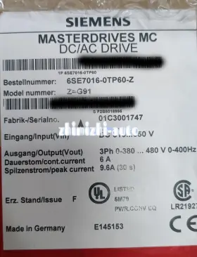 6se7016-0tp60-z Siemens 1pcs Z G91