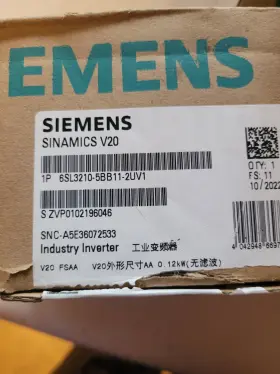 6sl3210-5bb11-2uv1 Siemens 2pc New Sinamics V20 Inverter Vfd