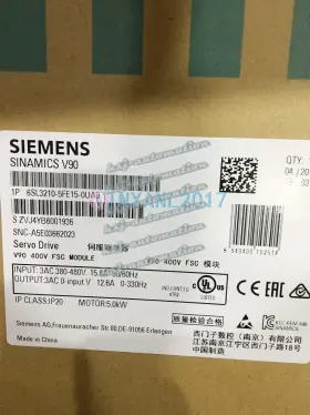 6sl3210-5fe15-0ua0 Siemens 1pcs New Servo Drive 6sl3 210-5fe15-0ua0