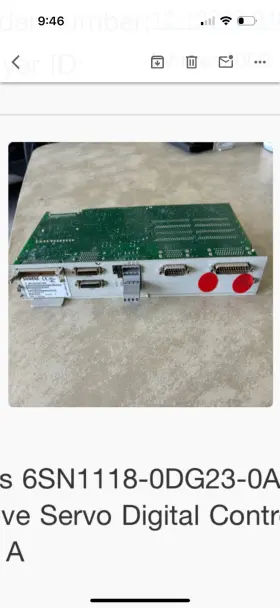 6sn1118-0dg23-0aa1 Siemens Simodrive Servo Digital Control Board Version A C