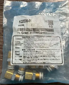 Kq2e06-01 Smc 10pcs Female Thread Through Joint
