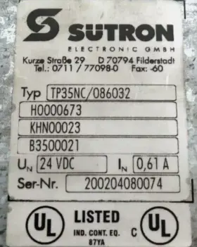 086032 Sutron Tp35nc/086032 Top Condition Electronic Display Inch Tested Good