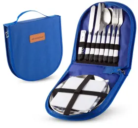 H176 Wealers Camping Silverware Kit Cutlery Organizer Utensil Picnic Set - 12 Pi... Fast Ship
