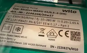 Wilo 65/0.5-6 New Stratos Maxo De Premium Smart Pump