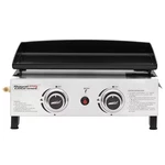 Portable In. 2-BURNER Tabletop Propane Gas Griddle Grill, 17,000 Btu, Outdoor New. Price: $101.47.
