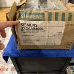 Siemens JXD63B400L 400A 600V 3-POLE Molded Case Circuit Breaker New. Price: $900.00.