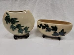 6 1/2" & 4" 7" Ivy Pillow Window Box Planters By Royal Copley, Windsor Used. Price: $18.99.