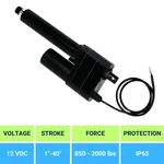 12V Industrial Linear Actuator (1"-40" Stroke, 850-2000 Lbs Force) PA-17 Model New. Price: $349.64.