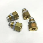 Lot Of 4 Smc KQ2E06-01 Bulkhead Connector One-touch Fittings 6MM Tube, Rc 1/8 New. Price: $28.00.