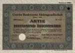 Coseler Bankverein 1934 Kozanow Kedzierzyn Kozle Upper Silesia 1000 Rm Excellent. Price: $44.43.